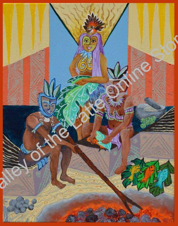 CHAHAN - ART PRINT BY DAWN LEE REYES - Valley of the Latte Guam Store CHAHAN - ART PRINT BY DAWN LEE REYES